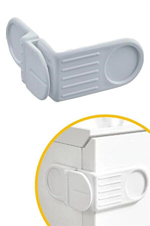 Evyora® Bebek Çocuk Güvenlik Çekmece ve Dolap İçin Kendiliğinde Yapışkanlı Vidasız Köşe Kapak Kilidi