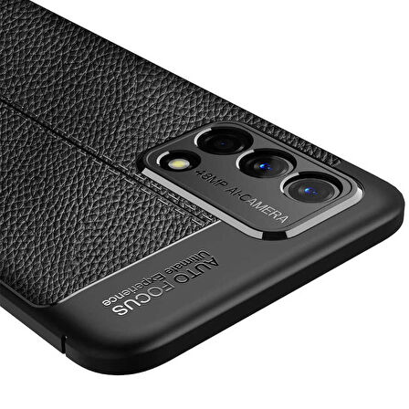 Gpack Oppo A74 4G Kılıf Niss Silikon Deri GörünümlüNano Glass