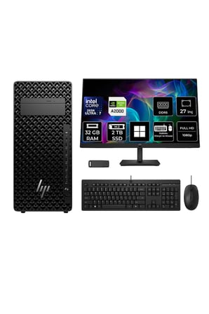 Z2 G1i Core Ultra 7 265K RTX 2000 Ada 16GB 32GB RAM 2TB SSD 27" FHD Win11 Home A2KR1ESPN789 Masaüstü İş İstasyonu + PER4 USB Bellek