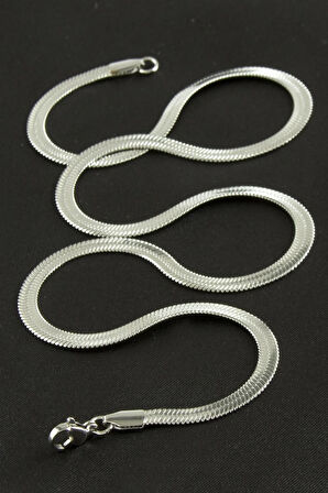 İtalyan Zincir Çelik Kolye 45 cm