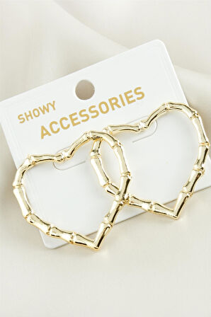 Kalp Trend Metal Küpe