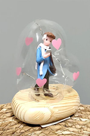 Kalp Işıklı Led Fanus