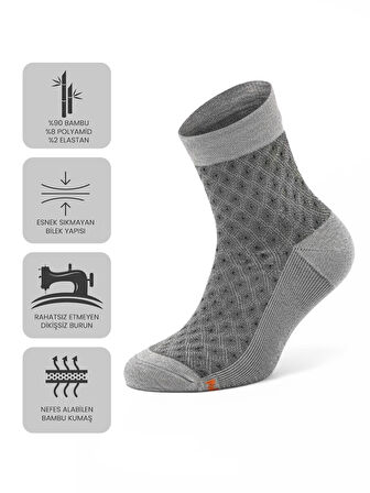Just Inner Erkek Çorap 6'lı Yarım Konç (Bambu)