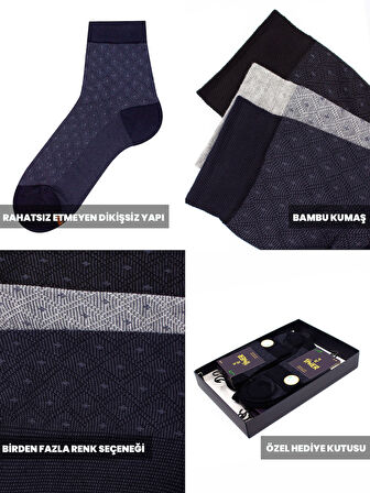 Just Inner Erkek Çorap 6'lı Yarım Konç (Bambu)