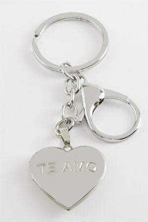 Kalp Kapaklı Çelik Kolye Ucu ve Anahtarlık