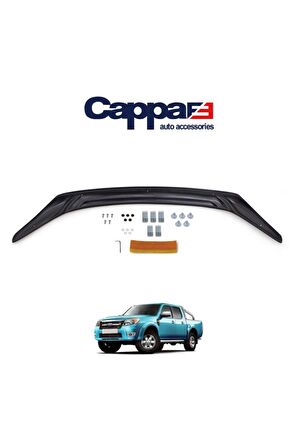 Ford Ranger Ön Kaput Koruyucu Rüzgarlığı 4mm Akrilik (abs) Piano Black 2009-2011