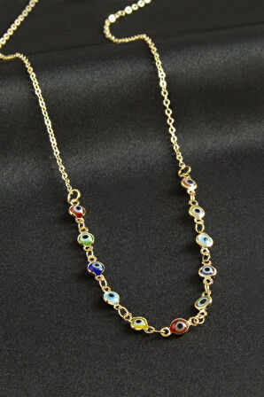 Nazarlı Mineli Kolye