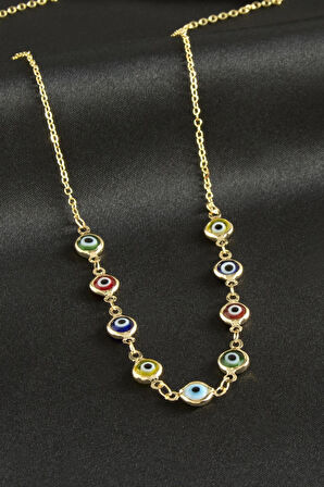 Nazarlı Mineli Kolye