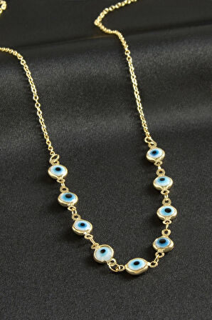 Nazarlı Mineli Kolye