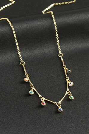 Çivili Nazarlı Mineli Kolye