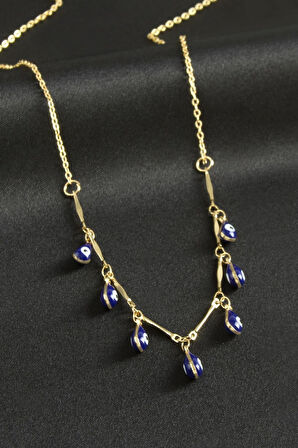 Damla Nazarlı Mineli Kolye