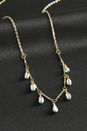 Damla Nazarlı Mineli Kolye