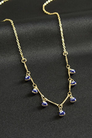 Top Nazarlı Mineli Kolye