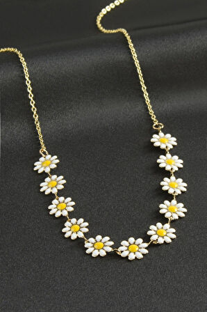 Papatya Mineli Kolye