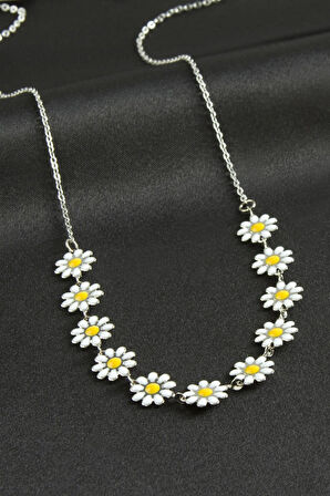 Papatya Mineli Kolye