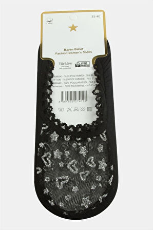 Kalp Dantel Babet Çorap