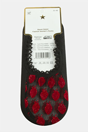 Çilek Dantel Babet Çorap