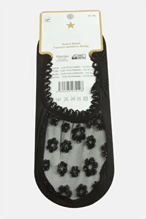 Çiçek Dantel Babet Çorap