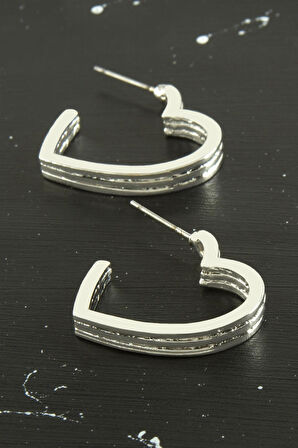 Kalp Trend Metal Küpe