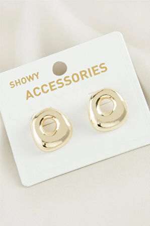 Oval Trend Metal Küpe