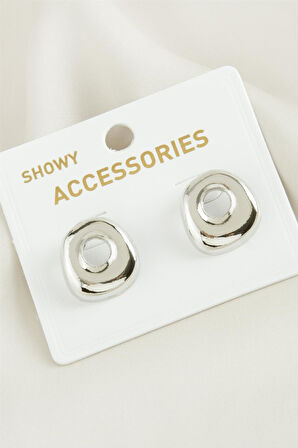 Oval Trend Metal Küpe