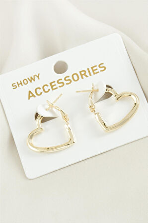 Kalp Trend Metal Küpe 2 cm