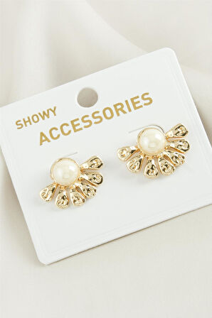 Çiçek Trend İnci Küpe