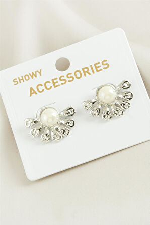 Çiçek Trend İnci Küpe