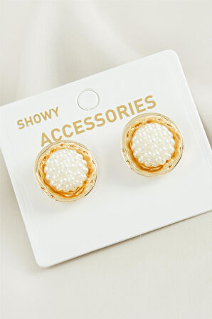 Çiçek Trend İnci Küpe