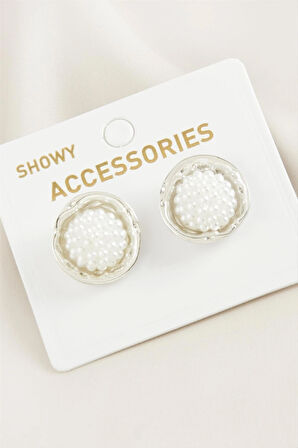 Çiçek Trend İnci Küpe