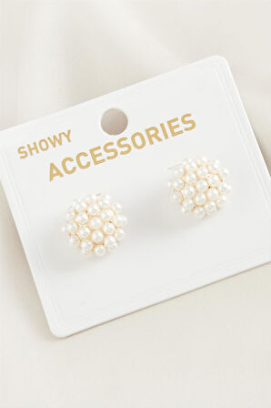 Çiçek İnci Trend Küpe