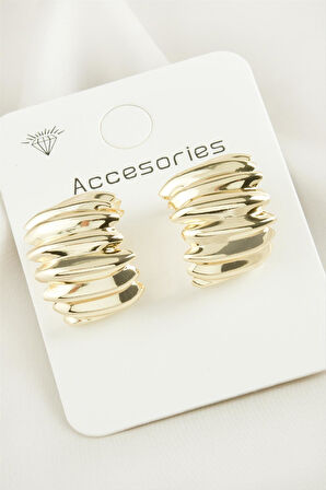 Burgulu Yeni Sezon Metal Küpe