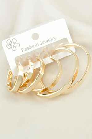 6 Adet Ezme Halka Küpe