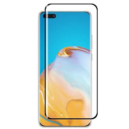 Smcase Huawei P40 Kılıf Lüks Silikon  Tam Kapatan Ekran Koruyucu