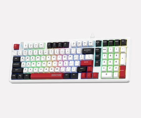 BRONZTURQ MK1176 3N1(Wired + 2.4G + Bluetooth	) RGB  101 TUŞLU ANTİ-GHOSTİNG MEKANİK KLAVYE