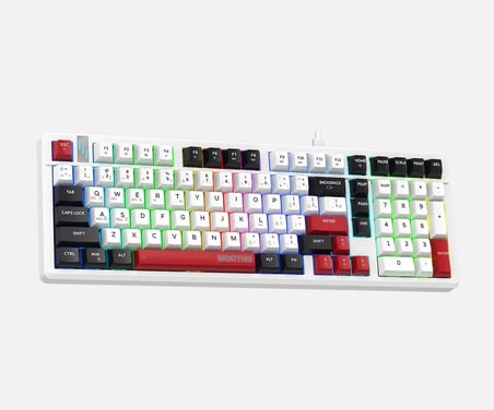 BRONZTURQ MK1176 3N1(Wired + 2.4G + Bluetooth	) RGB  101 TUŞLU ANTİ-GHOSTİNG MEKANİK KLAVYE