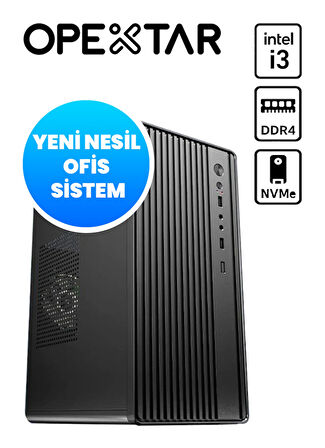 OPEXTAR E0908 | i3-13100F | 16 GB DDR4 | 512 SSD | GT 710 Ofis Bilgisayarı