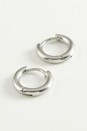 Boru Lüks Çelik Küpe 1 cm