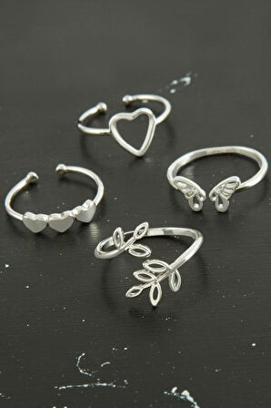 Karışık Lüx Çelik Eklem Yüzük 1 Adet