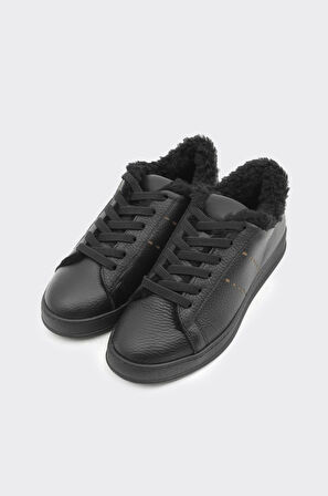 Hakiki Deri Comfort Taban Kürklü Kadın Sneaker 