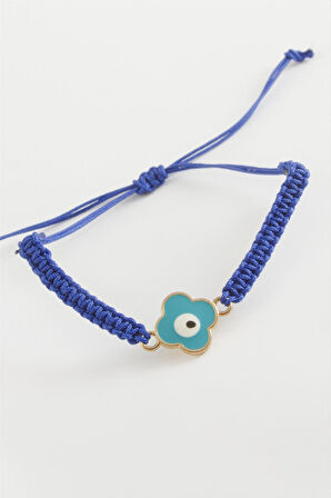 Çiçek Nazar Makrome Örgülü Bileklik