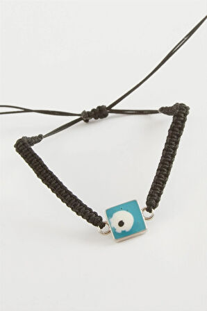 Kare Nazar Makrome Örgülü Bileklik