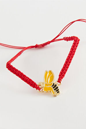 Arı Makrome Örgülü Bileklik