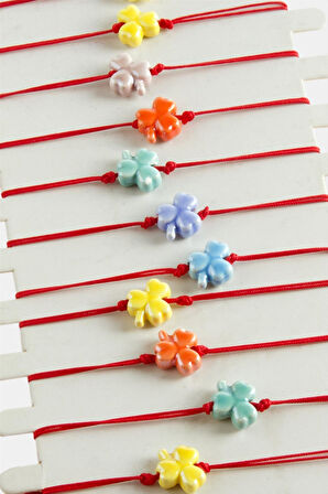 Yonca Cam İp Bileklik