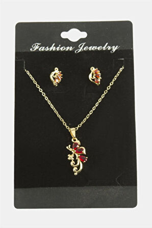 Yusufçuk Zirkon Taşlı Set Kolye