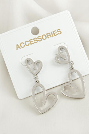 Kalp Yeni Sezon Metal Küpe