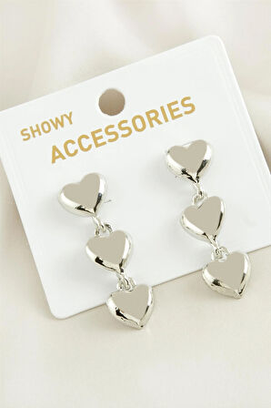 Kalp Yeni Sezon Metal Küpe