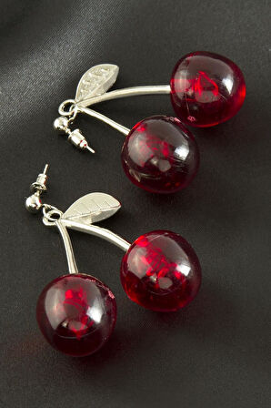 Kiraz Yeni Sezon Metal Küpe