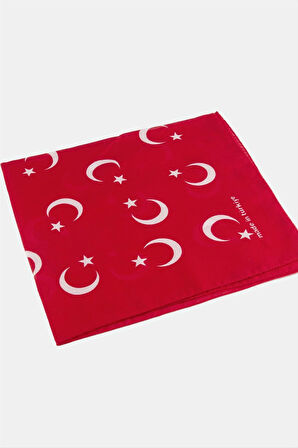 Ay Yıldız Desenli Bandana 50*50