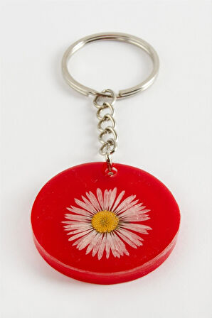 Papatya Epoksi Anahtarlık